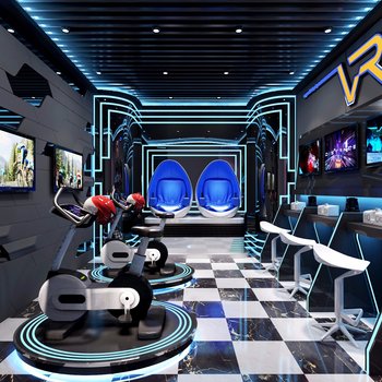 现代VR体验馆科技展厅-模型ID【57393】