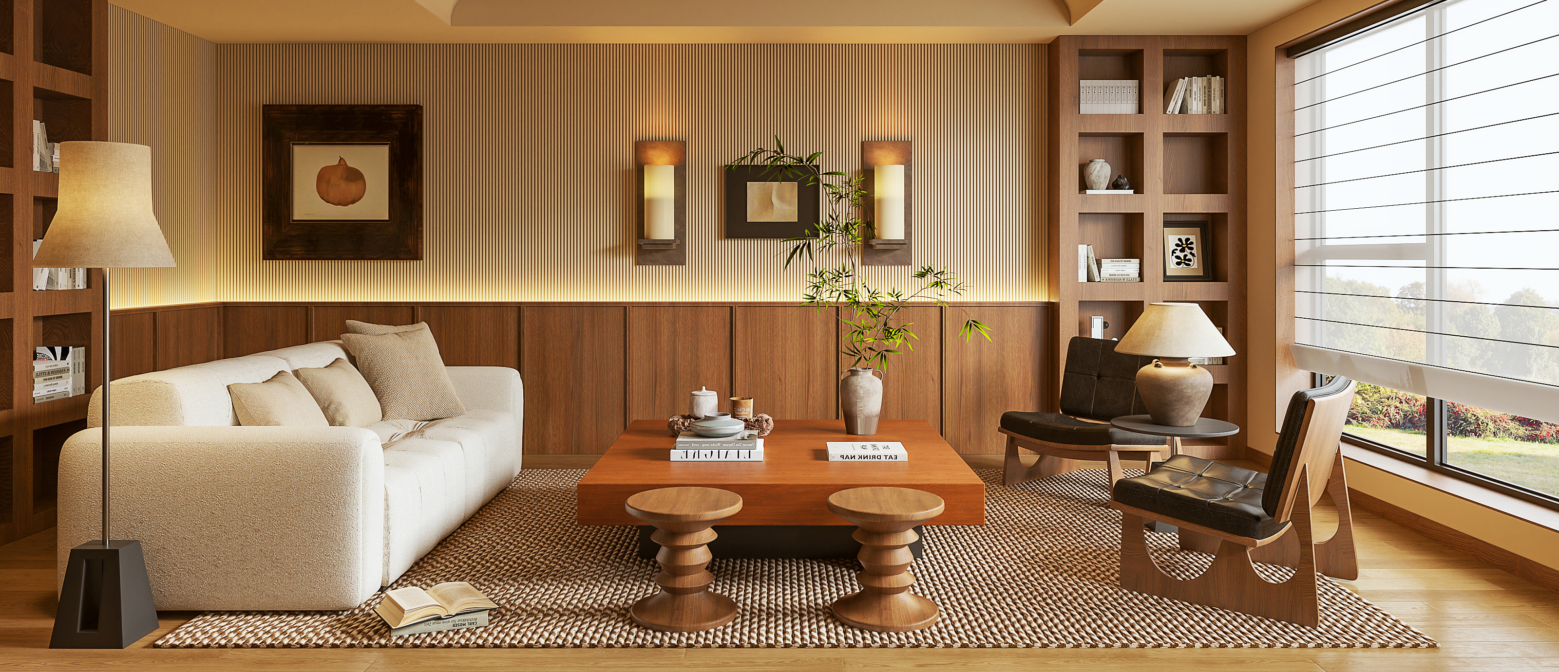 现代中古风客厅-2770078