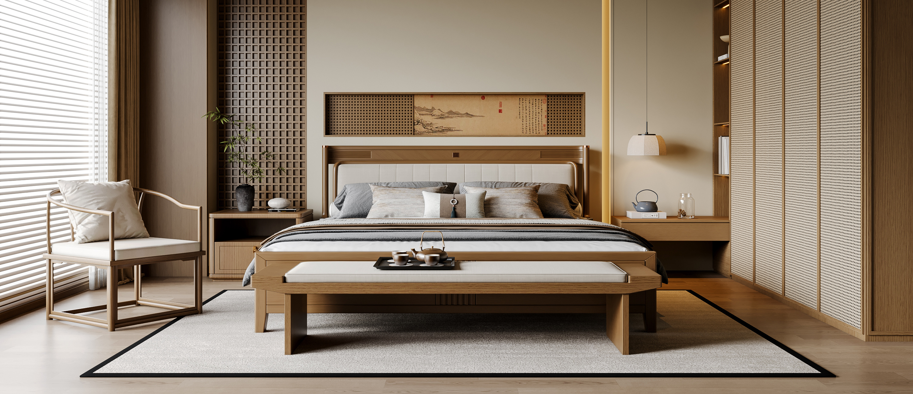 新中式宋式风卧室-2806912