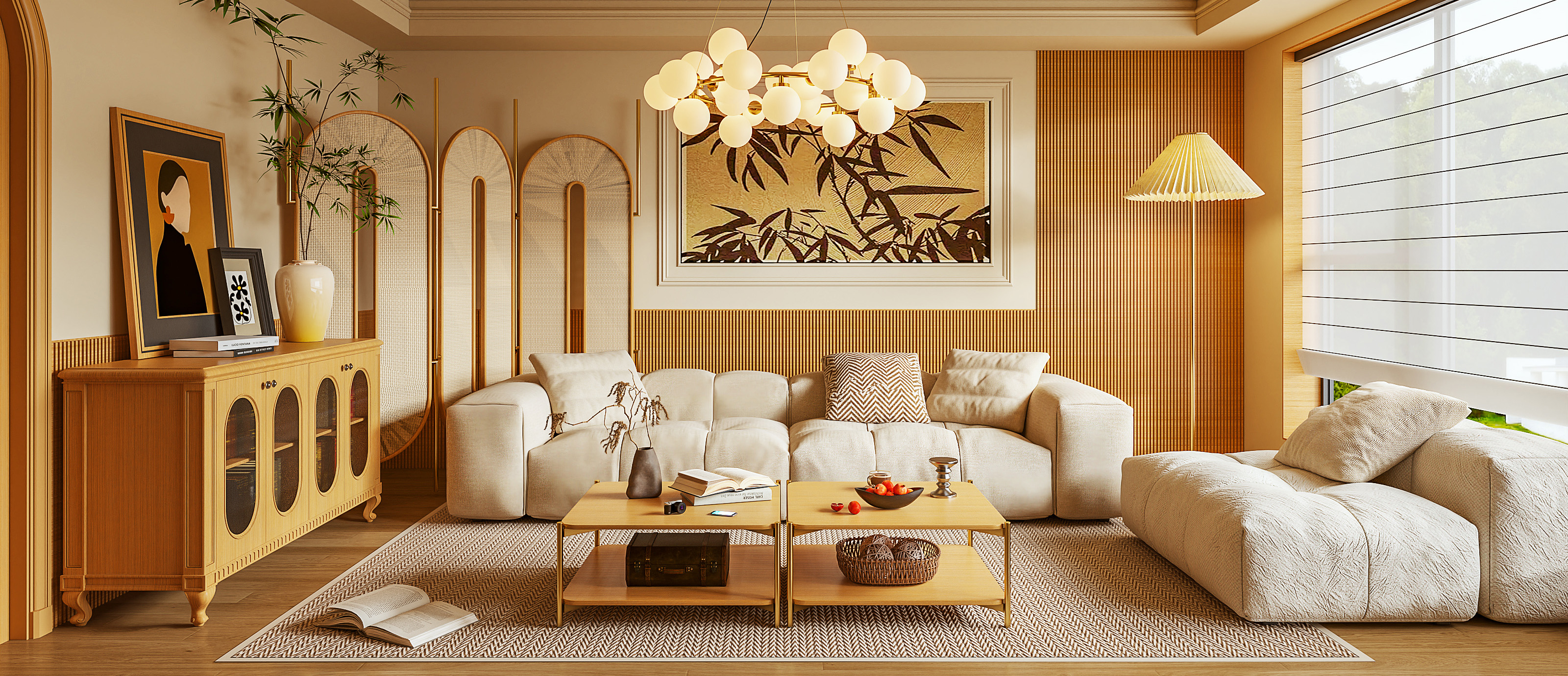 现代原木风客厅-2808345