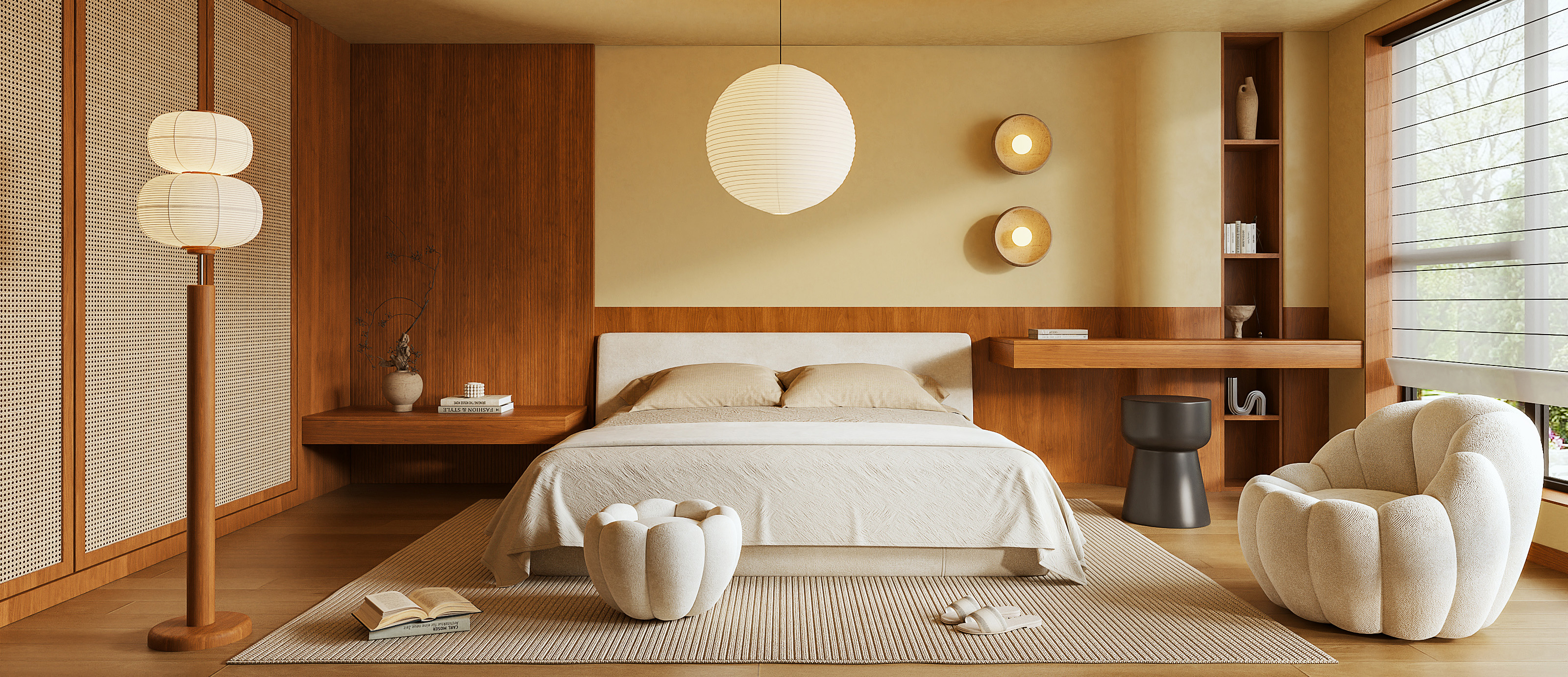 现代中古风卧室-2825624