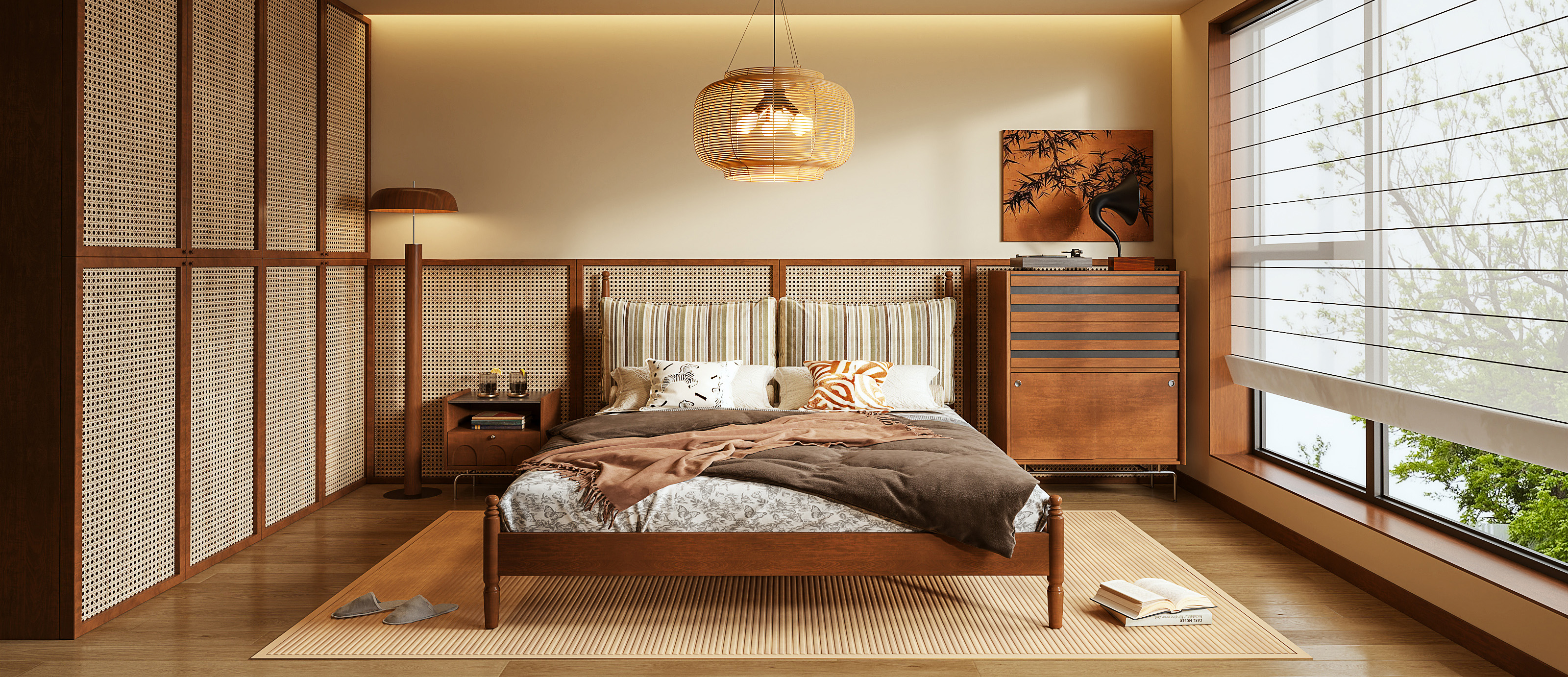 现代原木风卧室-2843863