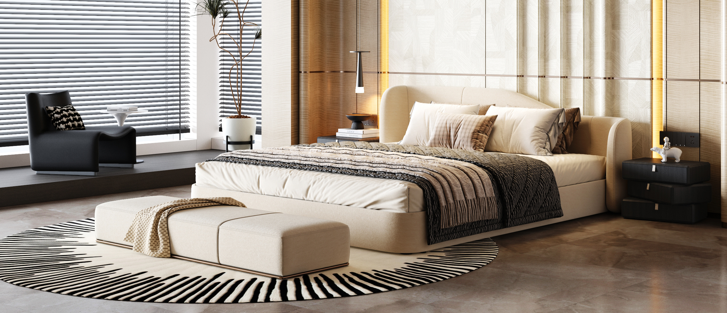 现代意式轻奢卧室-2994335