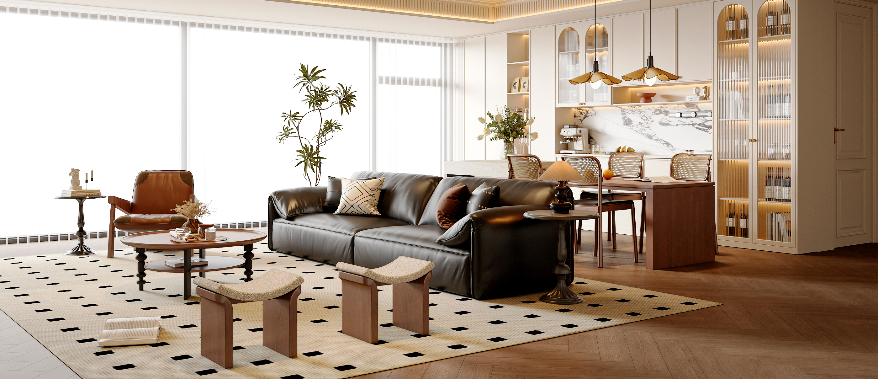 法式中古风客餐厅-2306537