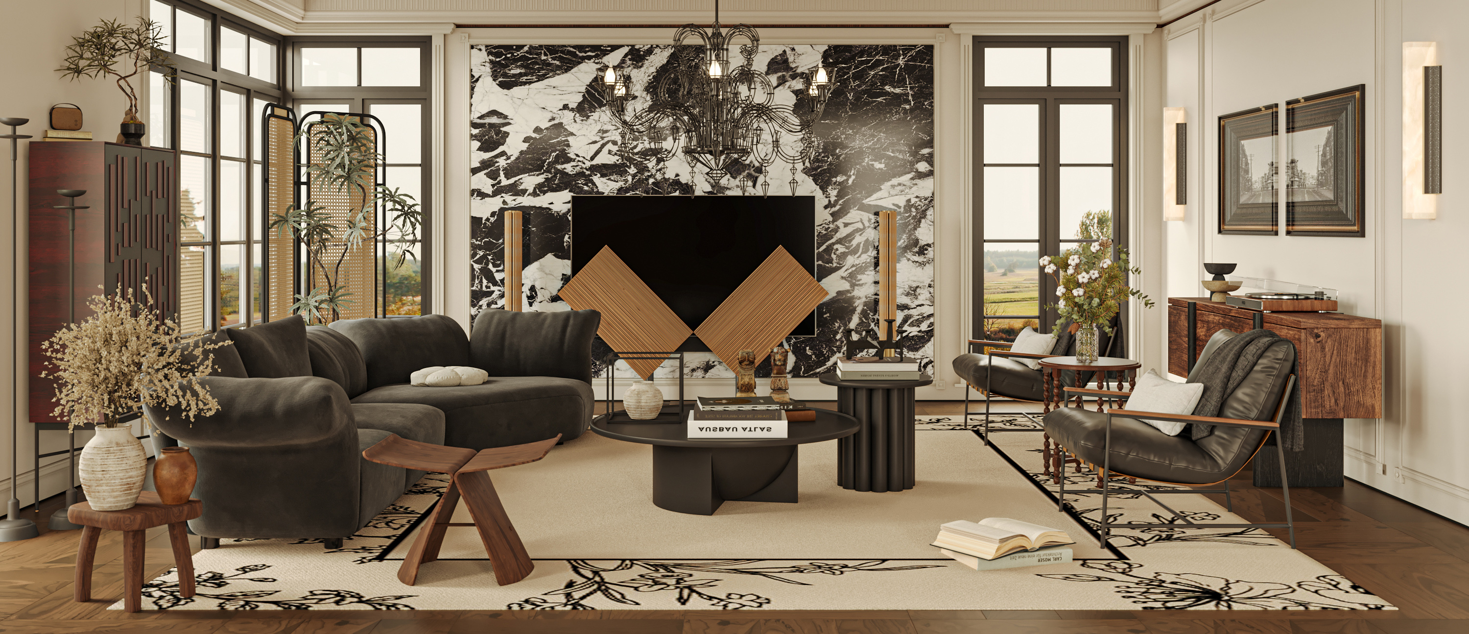 法式复古客厅-2280894