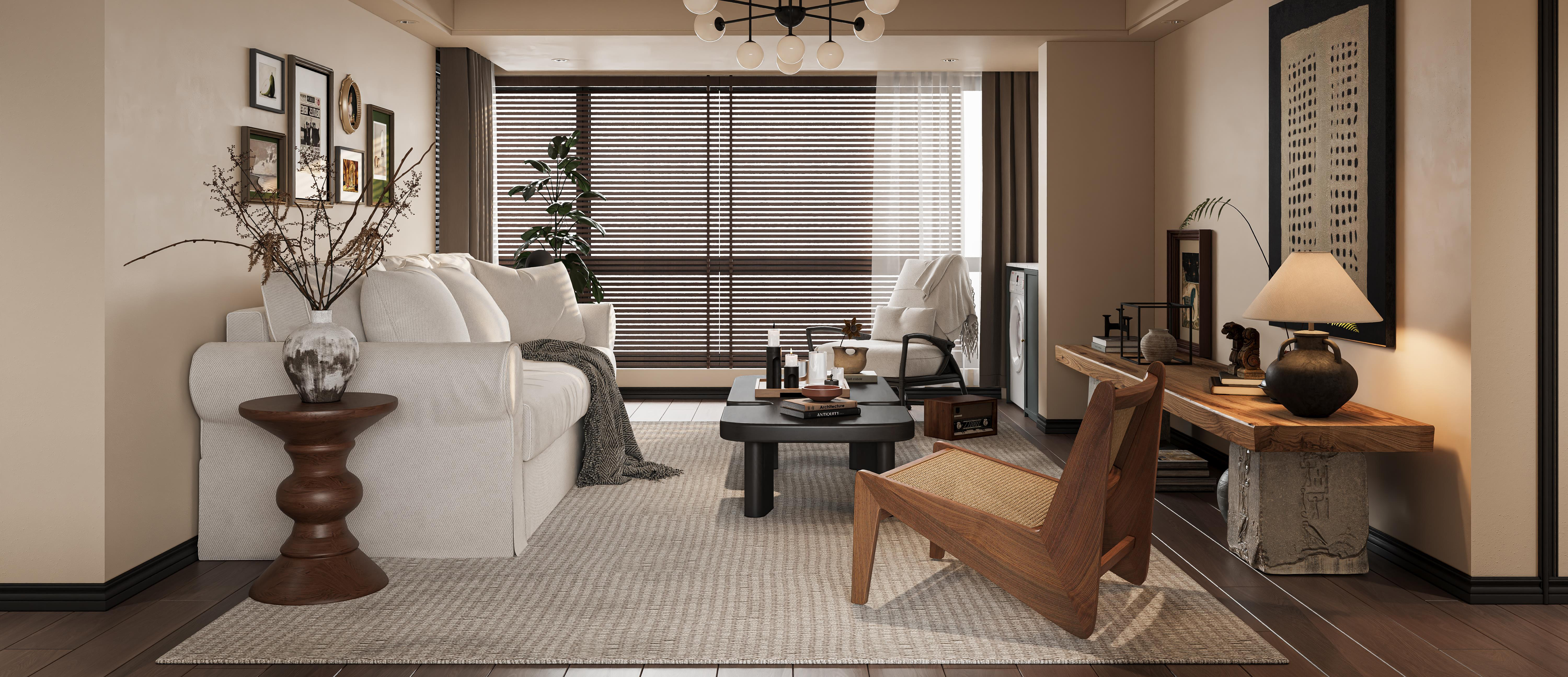 现代中古风客厅-2768606