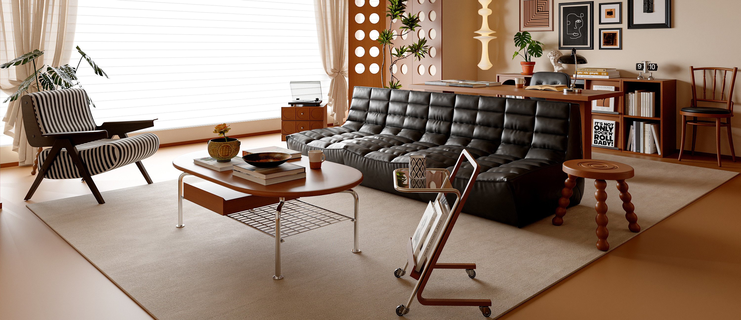 现代复古客厅-2217047