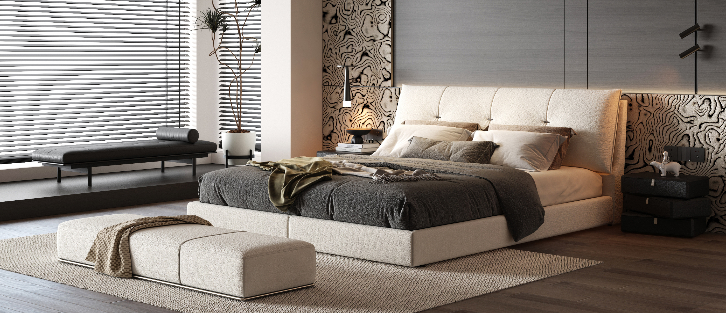 现代意式极简卧室-2616513