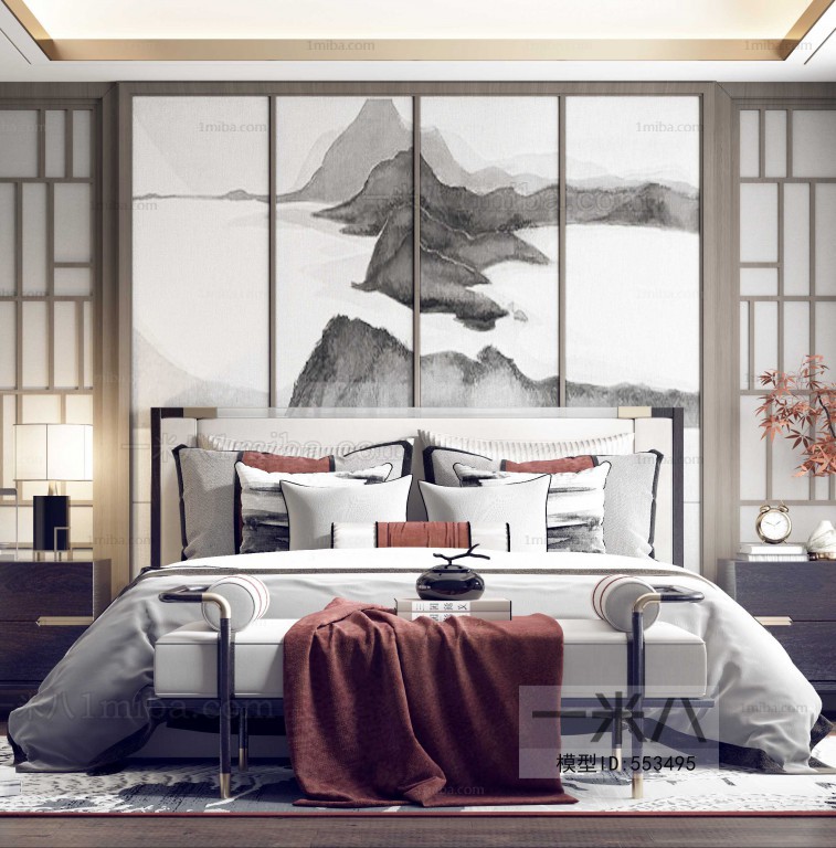 New Chinese Style Bedroom