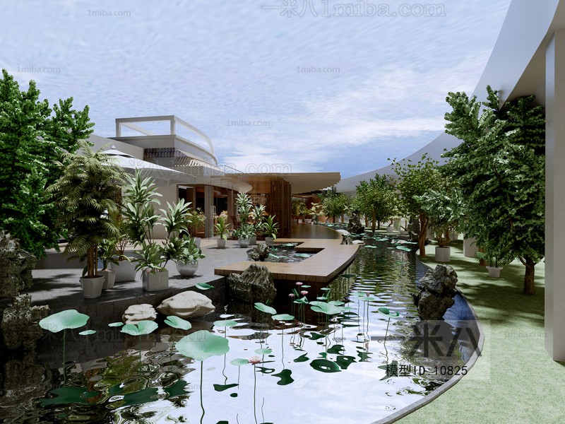 Modern New Chinese Style Courtyard/landscape