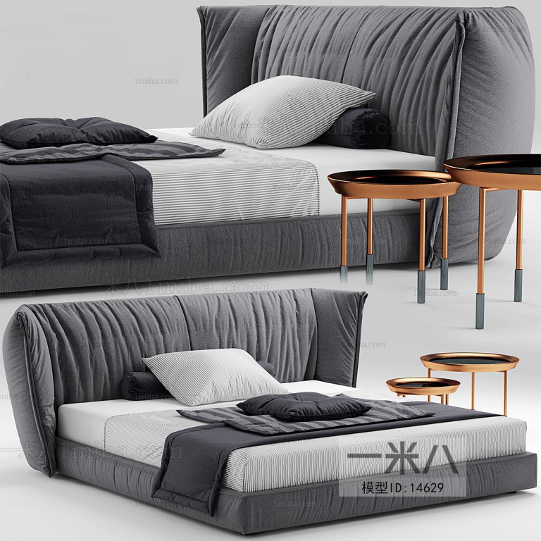 Modern Nordic Style Double Bed