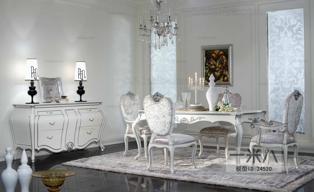 European Style New Classical Style Dining Table And Chairs