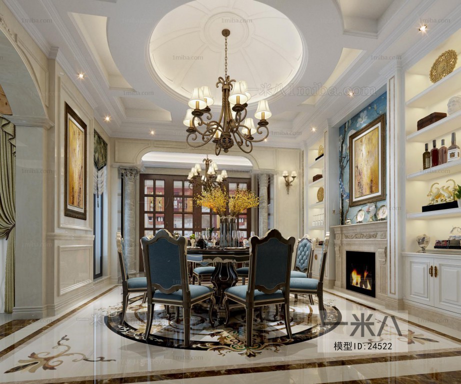 European Style New Classical Style Dining Room