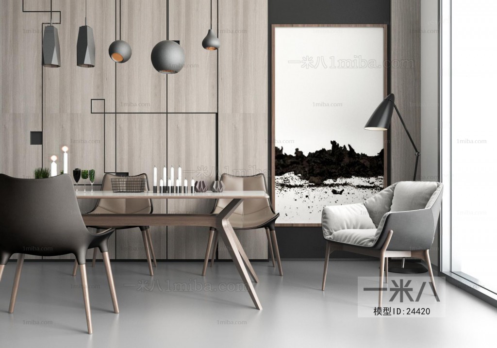 Modern Nordic Style Dining Table And Chairs