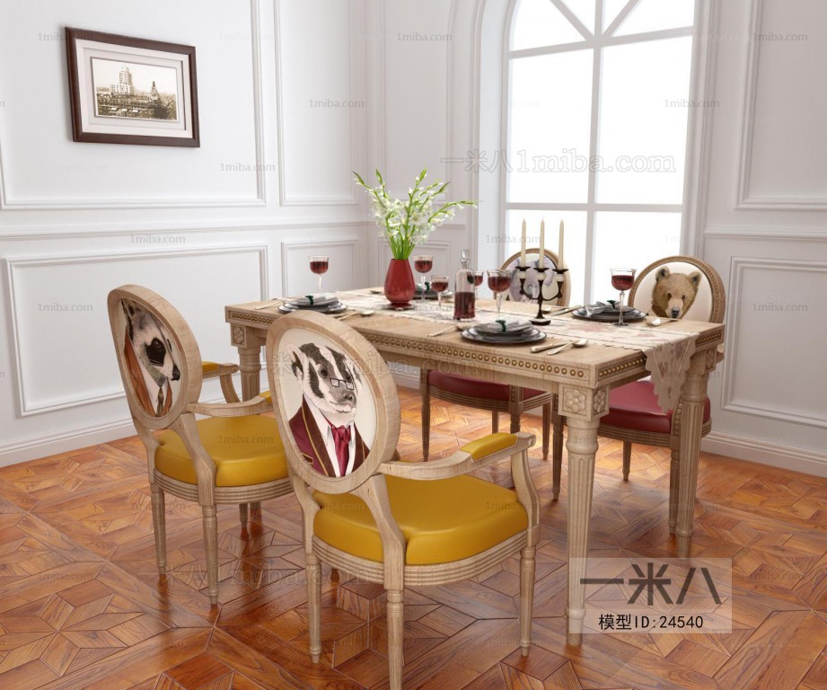 American Style Dining Table And Chairs