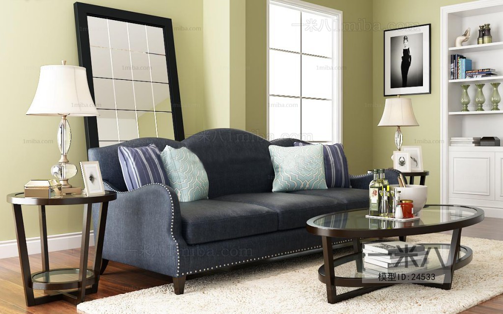 American Style Three-seat Sofa