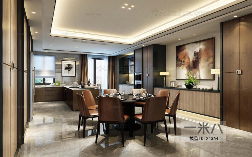 Modern Hong Kong Style Dining Room