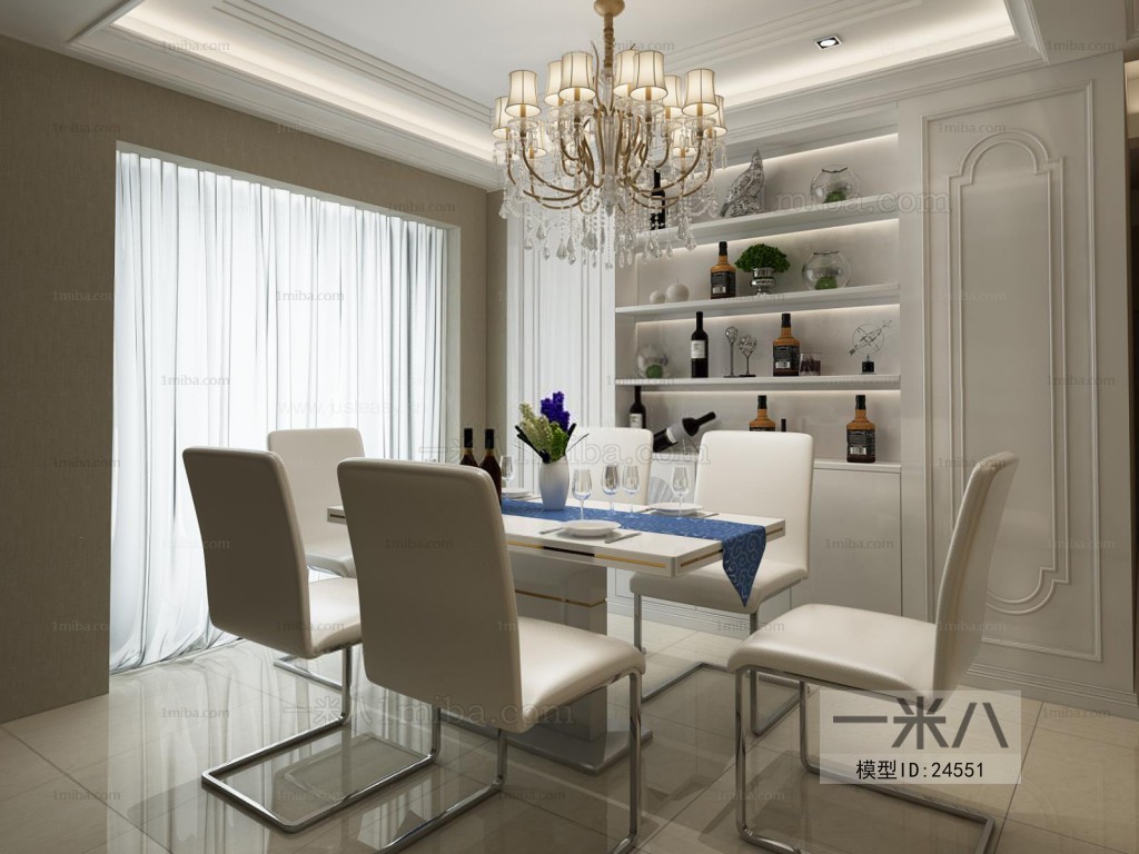 Modern Simple European Style Dining Room