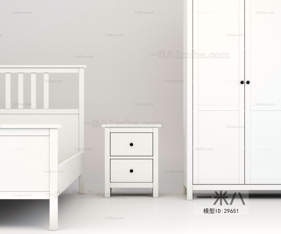 新中式衣柜双人床