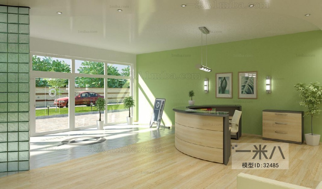 Modern Office Reception Desk