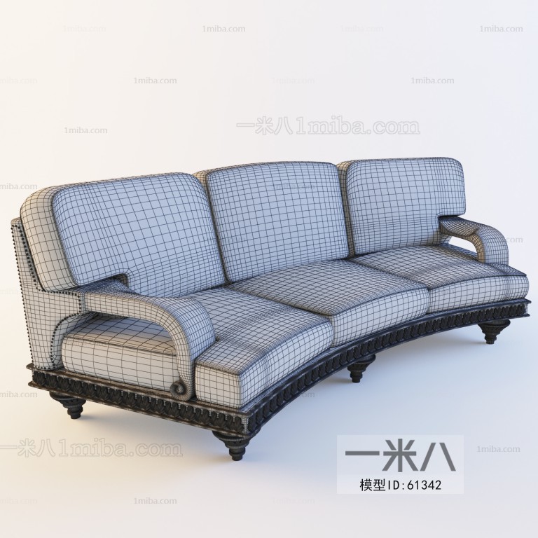 Nordic Style Three-seat Sofa