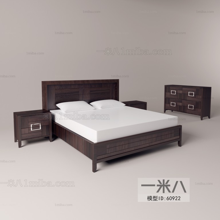 Country Style Double Bed