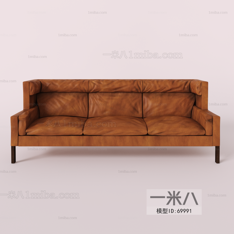 Modern Industrial Style Three-seat Sofa