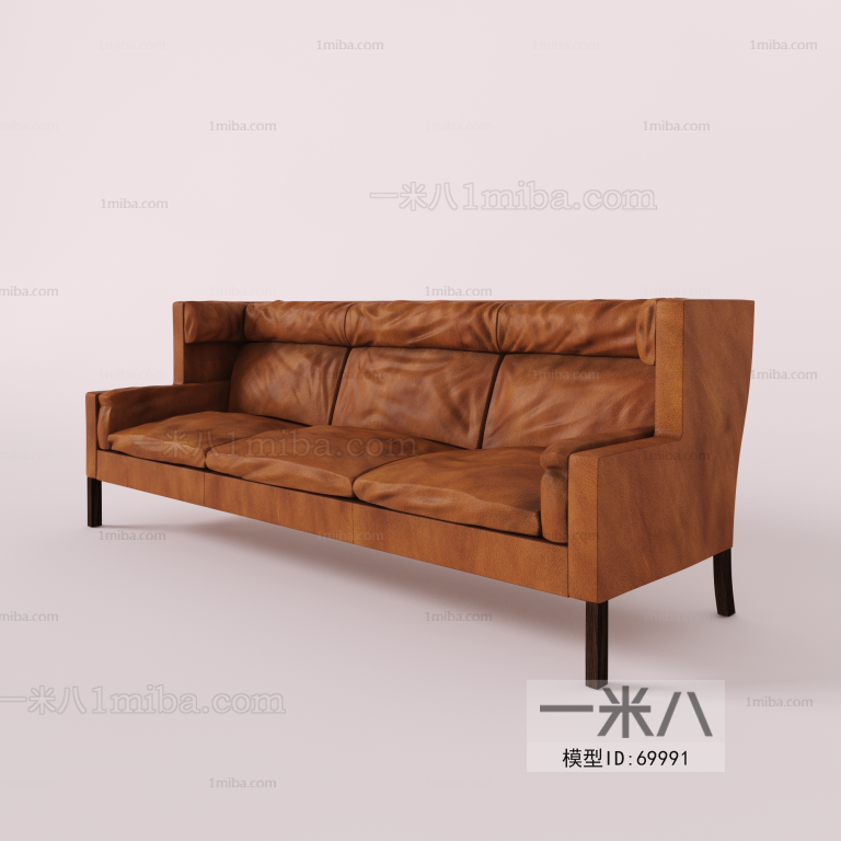 Modern Industrial Style Three-seat Sofa