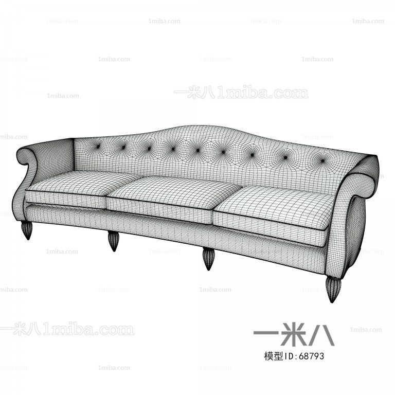 European Style Three-seat Sofa