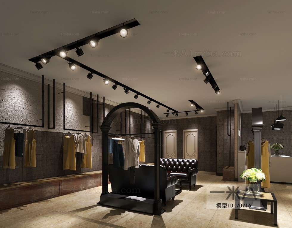 Modern Industrial Style Clothing Store