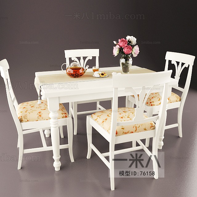 European Style Dining Table And Chairs