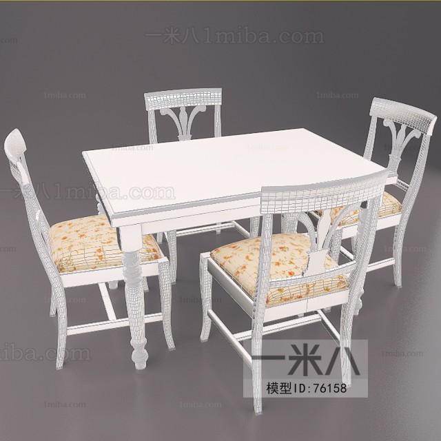 European Style Dining Table And Chairs