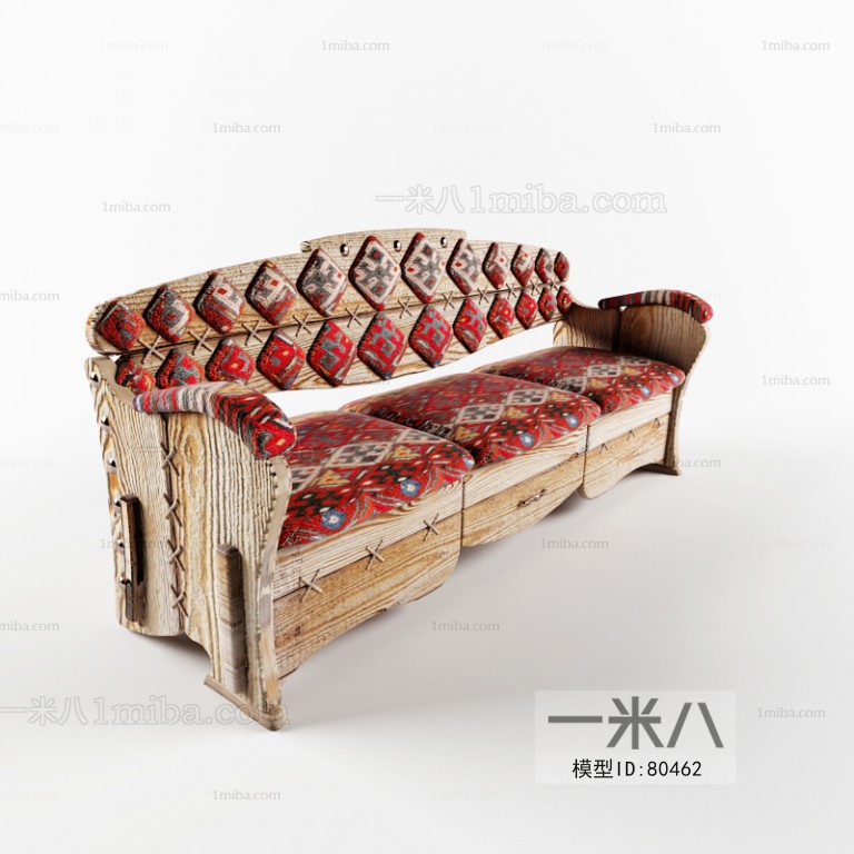 Southeast Asian Style Country Style Three-seat Sofa
