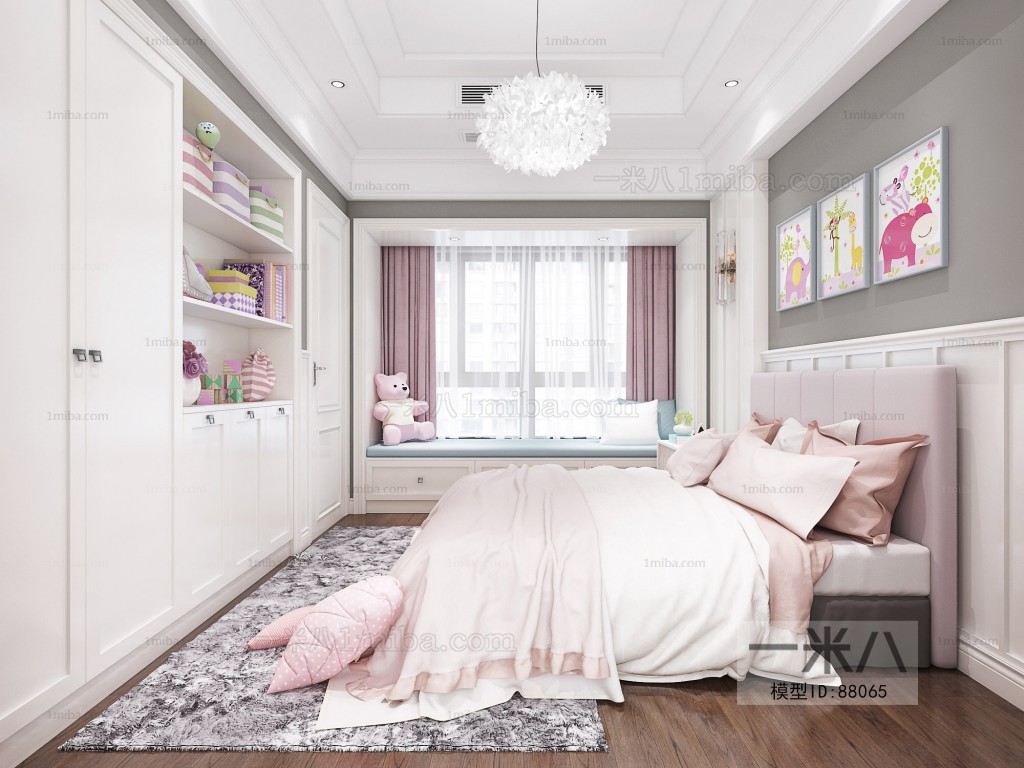 Simple European Style Girl's Room Daughter's Room