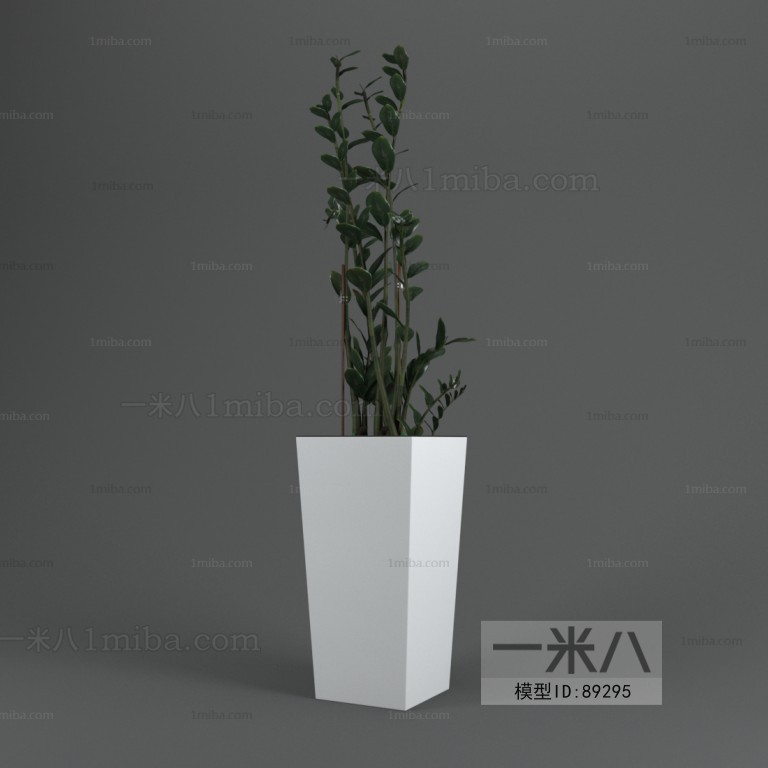 Modern Potted Green Plant