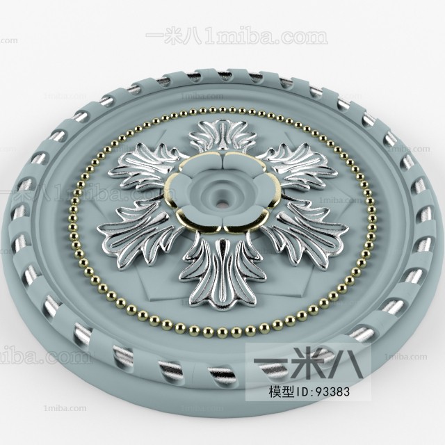 European Style Plaster Carved Top Plate