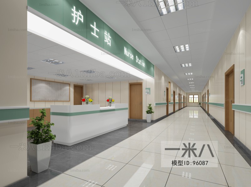 现代医院病房走廊