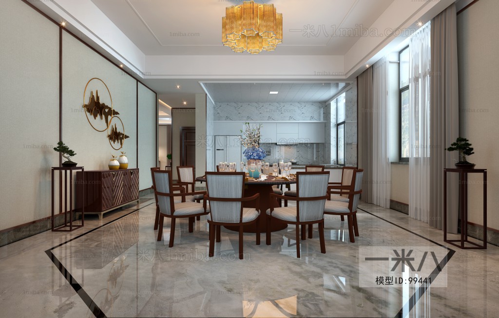 New Chinese Style A Living Room