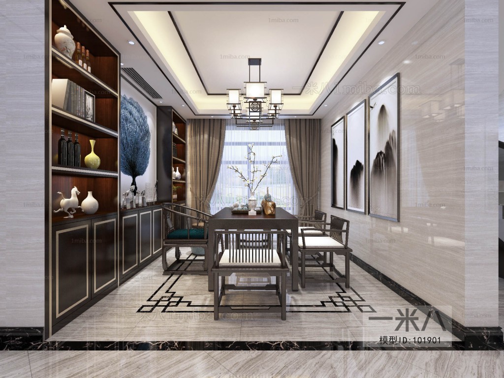 New Chinese Style A Living Room