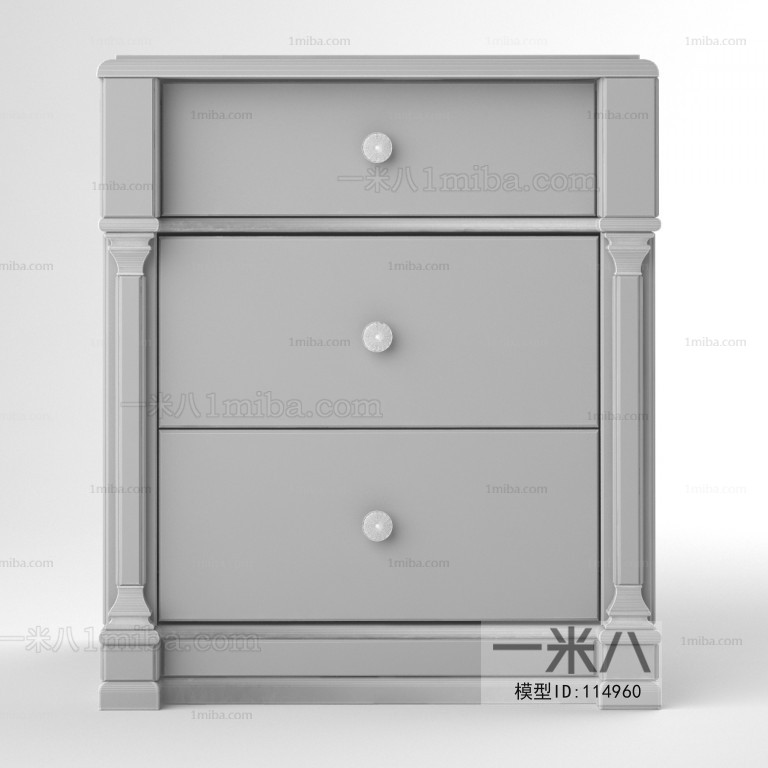 New Classical Style Bedside Cupboard