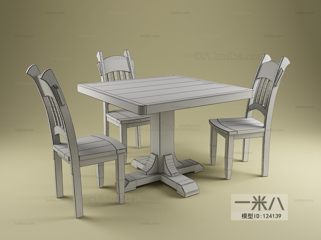 European Style Dining Table And Chairs