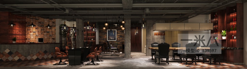 Industrial Style Barbershop