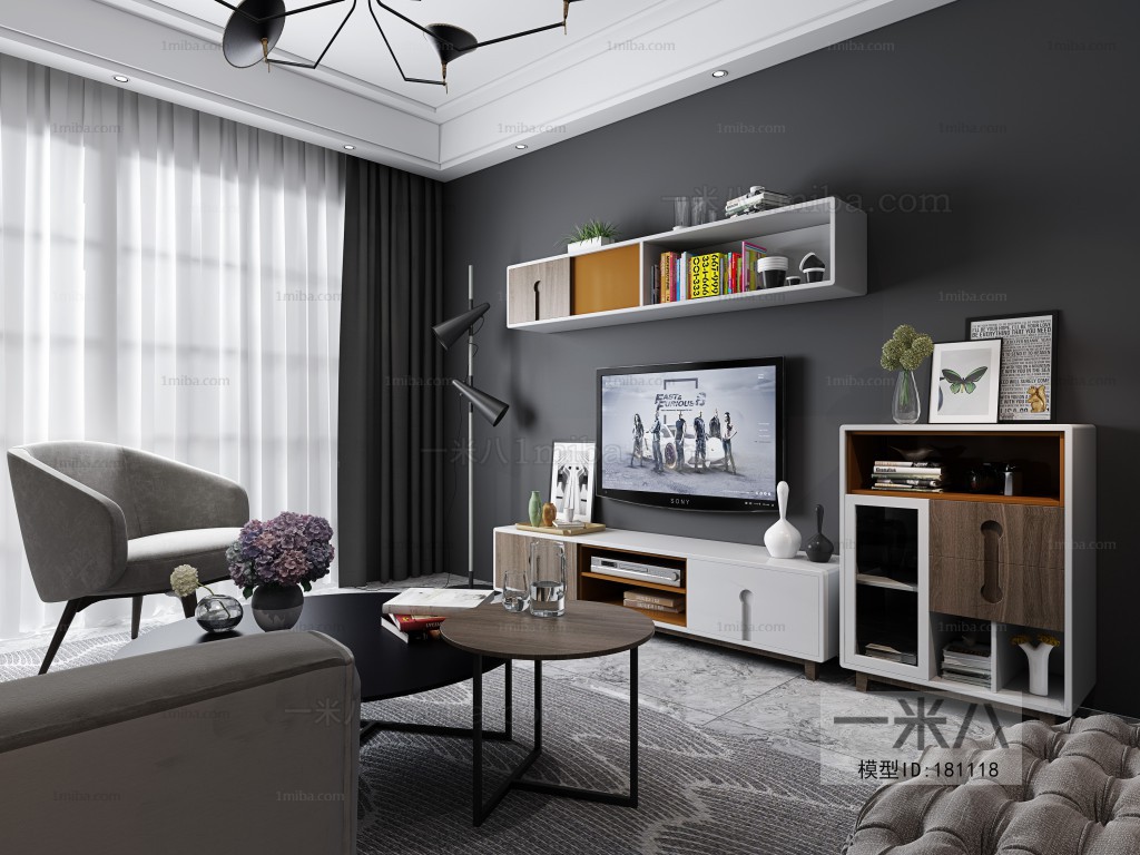 Modern Nordic Style Simple Style A Living Room