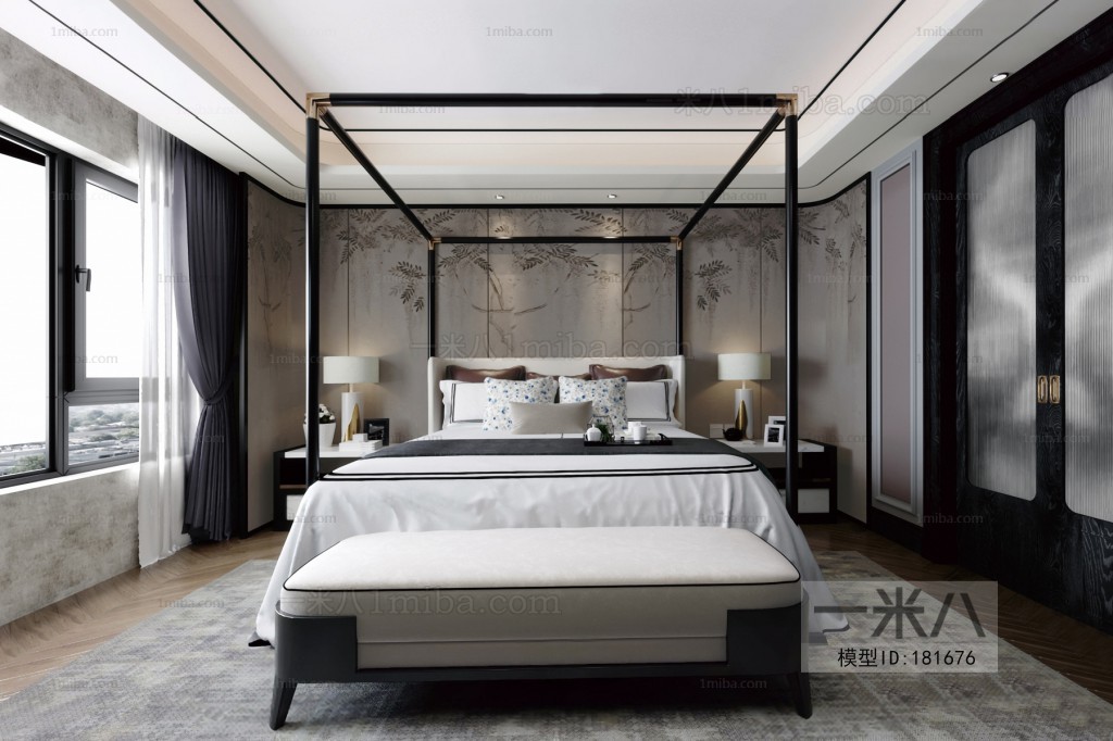 吴滨设计 新中式卧室