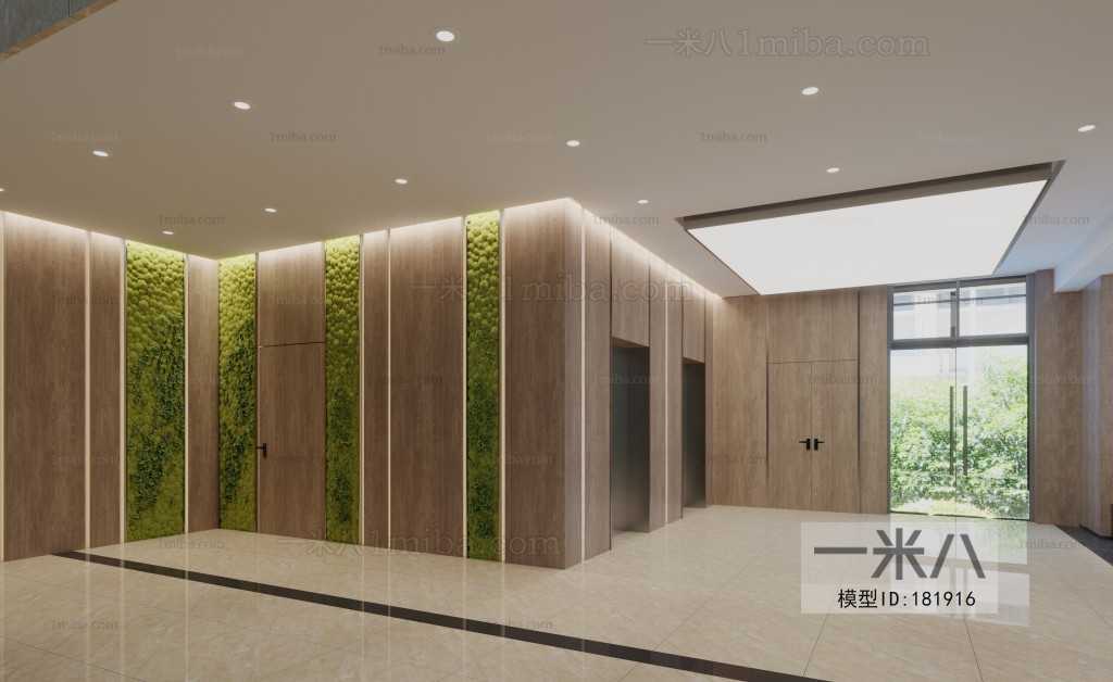 Modern Office Elevator Hall