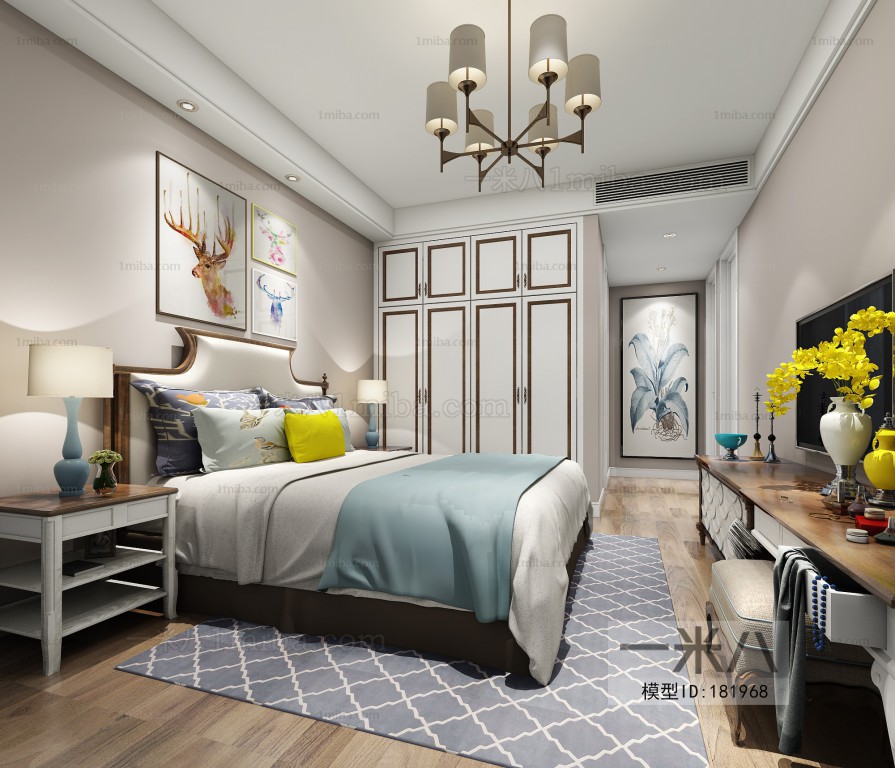 American Style Simple European Style Bedroom