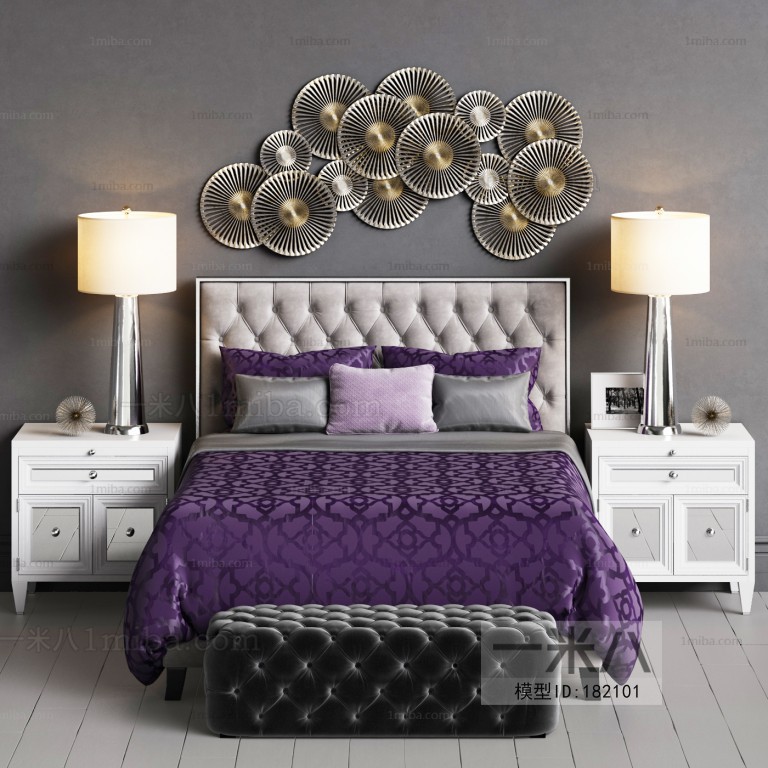 Post Modern Style Double Bed