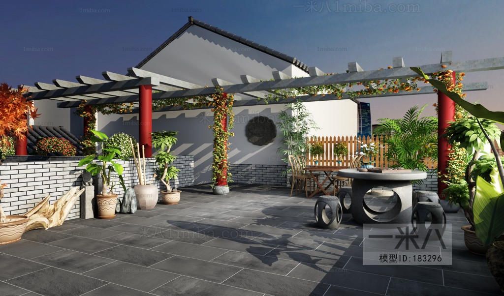 New Chinese Style Courtyard/landscape