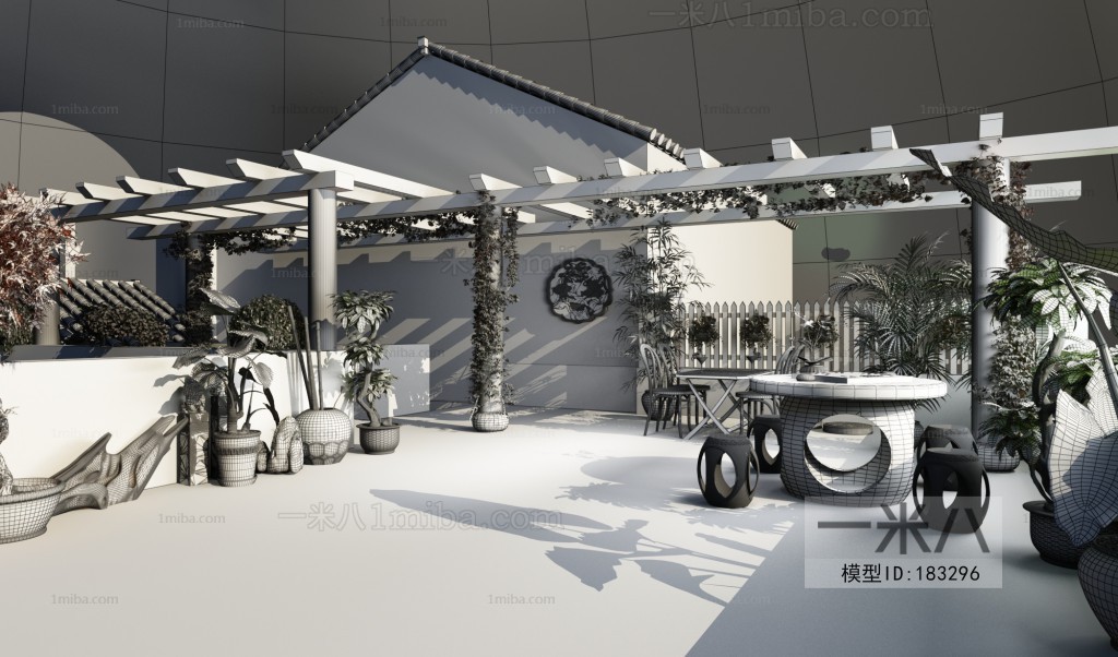 New Chinese Style Courtyard/landscape