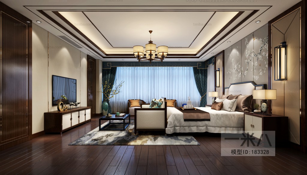 New Chinese Style Bedroom